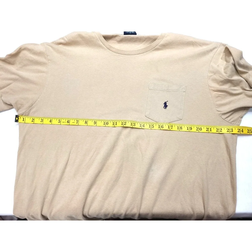 Polo Ralph Lauren Cotton Logo Embroidered Pocket T Shirt Mens L Preppy Old Money